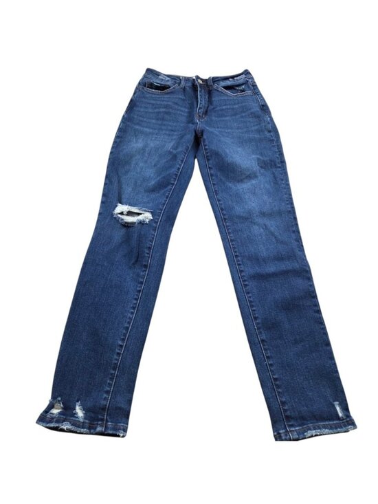 Vervet Denim - Vervet Jeans Womens 26 High Rise Mom Distressed Denim Dark Wash